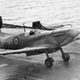 Supermarine Seafire lands aboard HMS Illustrious in 1943 (Imperial War Museum)